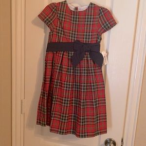 Girls formal plaid dress